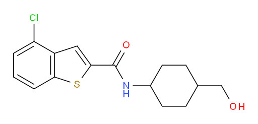 4-chloro-N-(4-(hydroxymethyl)cyclohexyl)benzo[b]thiophene-2-carboxamide