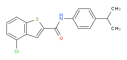 4-chloro-N-(4-isopropylphenyl)benzo[b]thiophene-2-carboxamide