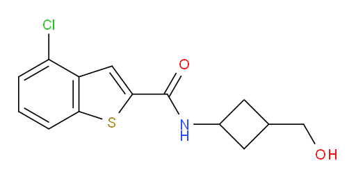 4-chloro-N-(3-(hydroxymethyl)cyclobutyl)benzo[b]thiophene-2-carboxamide