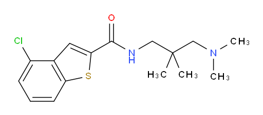 4-chloro-N-(3-(dimethylamino)-2,2-dimethylpropyl)benzo[b]thiophene-2-carboxamide