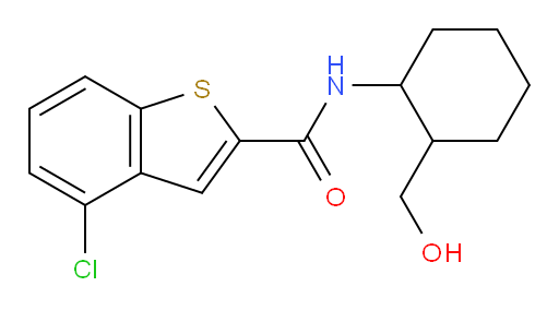 4-chloro-N-(2-(hydroxymethyl)cyclohexyl)benzo[b]thiophene-2-carboxamide