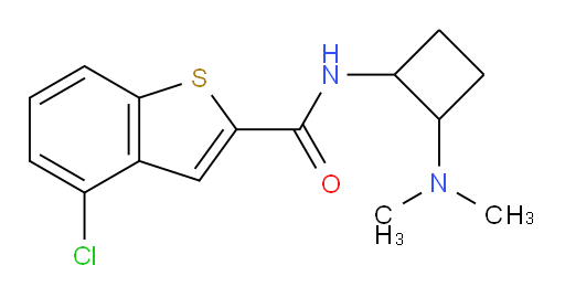 4-chloro-N-(2-(dimethylamino)cyclobutyl)benzo[b]thiophene-2-carboxamide