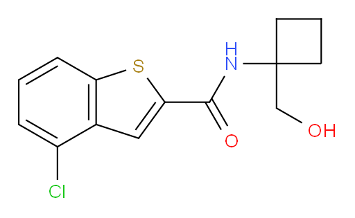 4-chloro-N-(1-(hydroxymethyl)cyclobutyl)benzo[b]thiophene-2-carboxamide