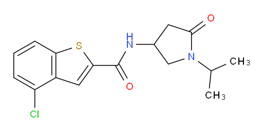 4-chloro-N-(1-isopropyl-5-oxopyrrolidin-3-yl)benzo[b]thiophene-2-carboxamide