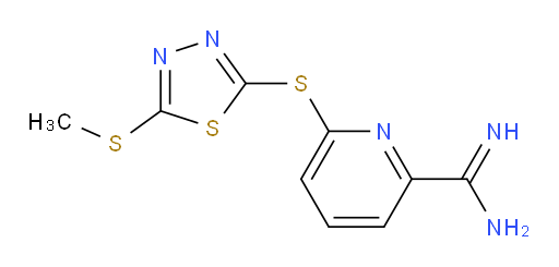 6-((5-(methylthio)-1,3,4-thiadiazol-2-yl)thio)picolinimidamide