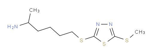 6-((5-(methylthio)-1,3,4-thiadiazol-2-yl)thio)hexan-2-amine