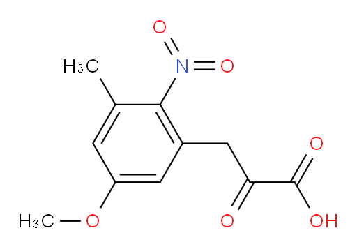 3-(5-methoxy-3-methyl-2-nitrophenyl)-2-oxopropanoic acid