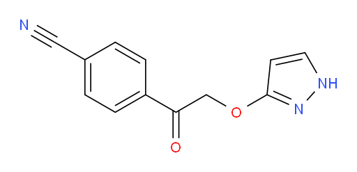 4-(2-((1H-pyrazol-3-yl)oxy)acetyl)benzonitrile