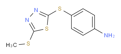 4-((5-(methylthio)-1,3,4-thiadiazol-2-yl)thio)aniline