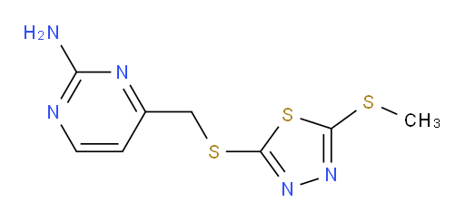 4-(((5-(methylthio)-1,3,4-thiadiazol-2-yl)thio)methyl)pyrimidin-2-amine
