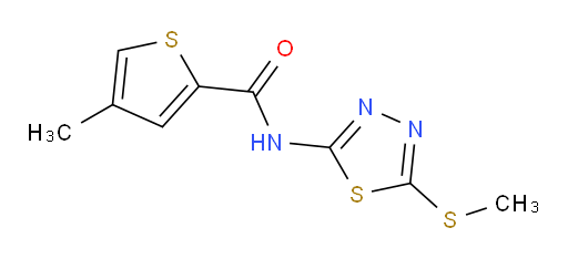 4-methyl-N-(5-(methylthio)-1,3,4-thiadiazol-2-yl)thiophene-2-carboxamide