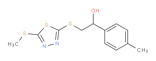 2-((5-(methylthio)-1,3,4-thiadiazol-2-yl)thio)-1-(p-tolyl)ethanol