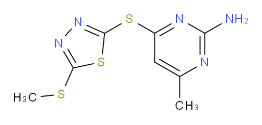 4-methyl-6-((5-(methylthio)-1,3,4-thiadiazol-2-yl)thio)pyrimidin-2-amine
