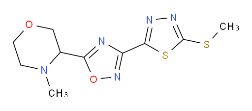4-methyl-3-(3-(5-(methylthio)-1,3,4-thiadiazol-2-yl)-1,2,4-oxadiazol-5-yl)morpholine