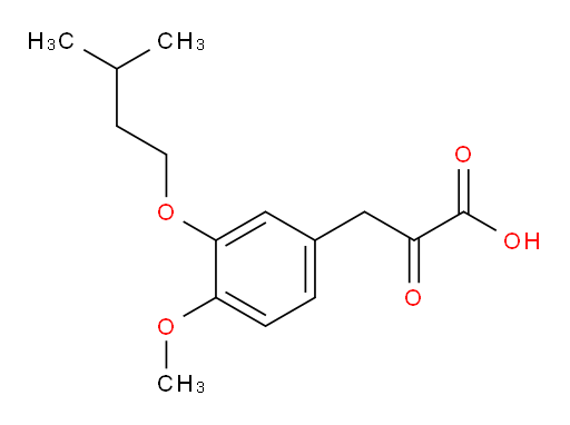 3-(3-(isopentyloxy)-4-methoxyphenyl)-2-oxopropanoic acid
