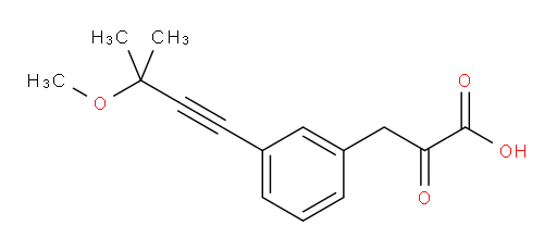 3-(3-(3-methoxy-3-methylbut-1-yn-1-yl)phenyl)-2-oxopropanoic acid