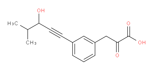 3-(3-(3-hydroxy-4-methylpent-1-yn-1-yl)phenyl)-2-oxopropanoic acid