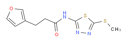 3-(furan-3-yl)-N-(5-(methylthio)-1,3,4-thiadiazol-2-yl)propanamide