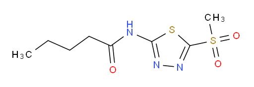 N-(5-(methylsulfonyl)-1,3,4-thiadiazol-2-yl)pentanamide