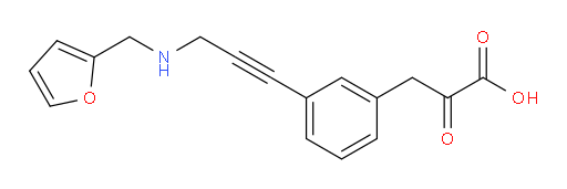 3-(3-(3-((furan-2-ylmethyl)amino)prop-1-yn-1-yl)phenyl)-2-oxopropanoic acid