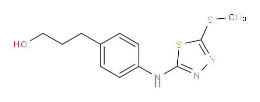 3-(4-((5-(methylthio)-1,3,4-thiadiazol-2-yl)amino)phenyl)propan-1-ol