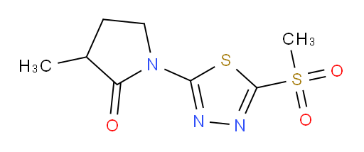 3-methyl-1-(5-(methylsulfonyl)-1,3,4-thiadiazol-2-yl)pyrrolidin-2-one