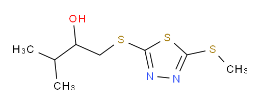3-methyl-1-((5-(methylthio)-1,3,4-thiadiazol-2-yl)thio)butan-2-ol
