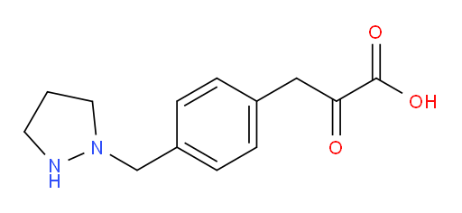 2-oxo-3-(4-(pyrazolidin-1-ylmethyl)phenyl)propanoic acid