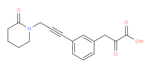 2-oxo-3-(3-(3-(2-oxopiperidin-1-yl)prop-1-yn-1-yl)phenyl)propanoic acid