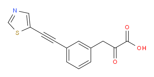 2-oxo-3-(3-(thiazol-5-ylethynyl)phenyl)propanoic acid