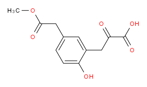 3-(2-hydroxy-5-(2-methoxy-2-oxoethyl)phenyl)-2-oxopropanoic acid