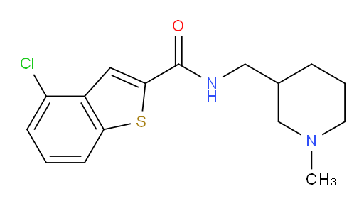 4-chloro-N-((1-methylpiperidin-3-yl)methyl)benzo[b]thiophene-2-carboxamide