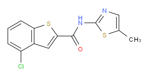 4-chloro-N-(5-methylthiazol-2-yl)benzo[b]thiophene-2-carboxamide
