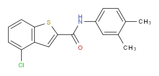 4-chloro-N-(3,4-dimethylphenyl)benzo[b]thiophene-2-carboxamide