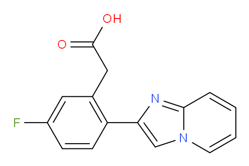 2-(5-fluoro-2-(imidazo[1,2-a]pyridin-2-yl)phenyl)acetic acid