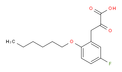 3-(5-fluoro-2-(hexyloxy)phenyl)-2-oxopropanoic acid