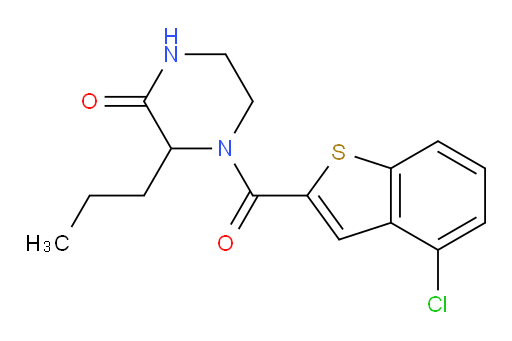 4-(4-chlorobenzo[b]thiophene-2-carbonyl)-3-propylpiperazin-2-one