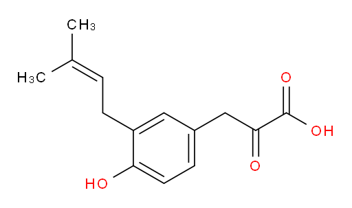 3-(4-hydroxy-3-(3-methylbut-2-en-1-yl)phenyl)-2-oxopropanoic acid