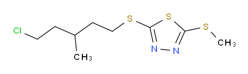 2-((5-chloro-3-methylpentyl)thio)-5-(methylthio)-1,3,4-thiadiazole