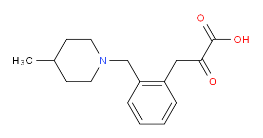 3-(2-((4-methylpiperidin-1-yl)methyl)phenyl)-2-oxopropanoic acid