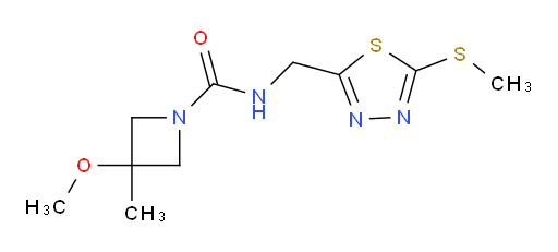 3-methoxy-3-methyl-N-((5-(methylthio)-1,3,4-thiadiazol-2-yl)methyl)azetidine-1-carboxamide