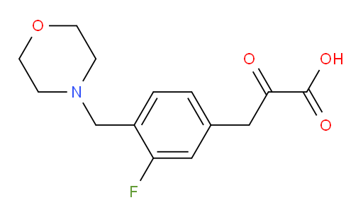 3-(3-fluoro-4-(morpholinomethyl)phenyl)-2-oxopropanoic acid