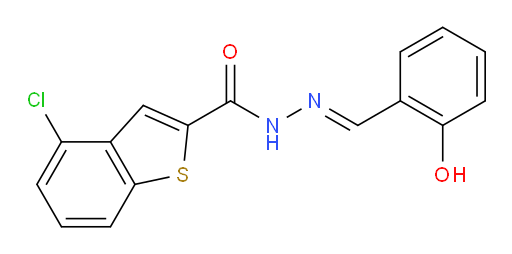 (E)-4-chloro-N'-(2-hydroxybenzylidene)benzo[b]thiophene-2-carbohydrazide