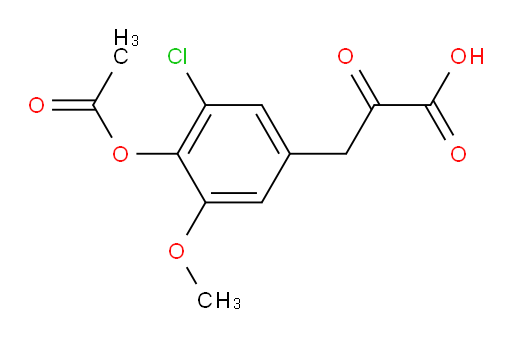 3-(4-acetoxy-3-chloro-5-methoxyphenyl)-2-oxopropanoic acid
