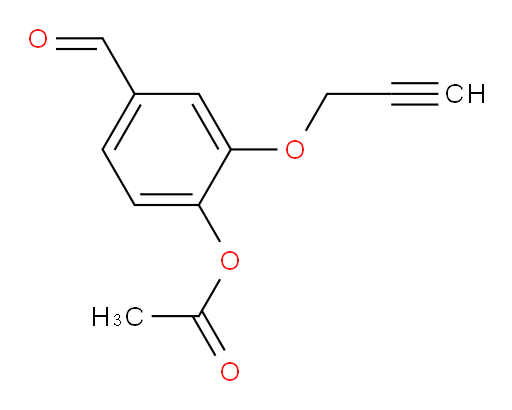 4-formyl-2-(prop-2-yn-1-yloxy)phenyl acetate