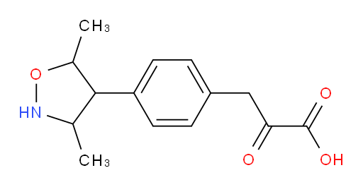 3-(4-(3,5-dimethylisoxazolidin-4-yl)phenyl)-2-oxopropanoic acid