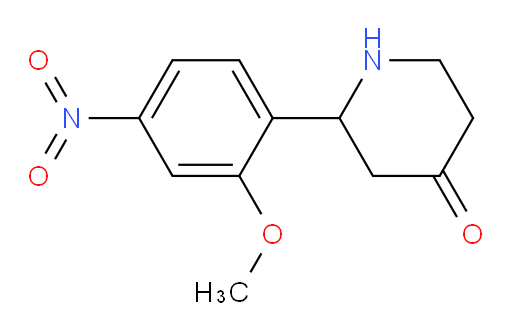 2-(2-methoxy-4-nitrophenyl)piperidin-4-one