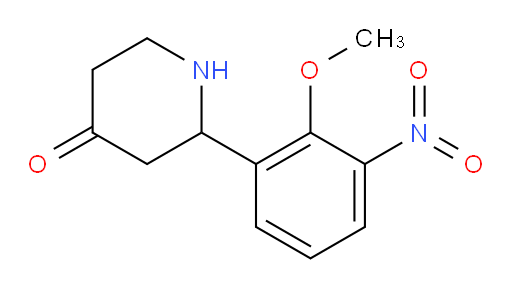 2-(2-methoxy-3-nitrophenyl)piperidin-4-one