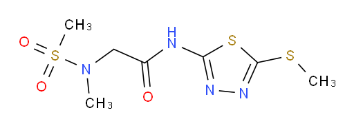 2-(N-methylmethylsulfonamido)-N-(5-(methylthio)-1,3,4-thiadiazol-2-yl)acetamide