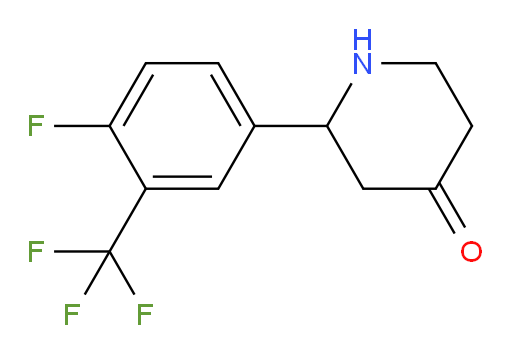 2-(4-fluoro-3-(trifluoromethyl)phenyl)piperidin-4-one